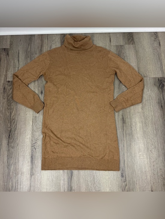 Babaton Dresses & Skirts - Babaton Mulray Turtleneck Sweater Dress Brown Wool Linen Knit Size Small